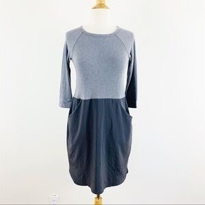 💋Anthropologie 2 tones grey color block comfortable mini dress